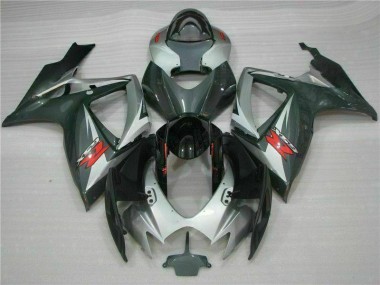 Argent Noir 2006-2007 GSXR 600/750 Carénage Moto