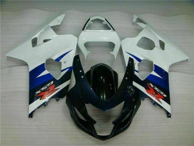 Blanc Noir 2004-2005 GSXR 600/750 Carénage Moto Blanc Noir 2004-2005 GSXR 600/750 Carénage Moto