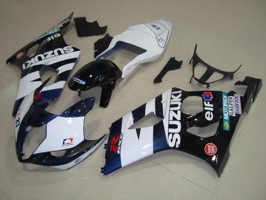 Blanc Noir Elf 2003-2004 GSXR 1000 Carénage Moto