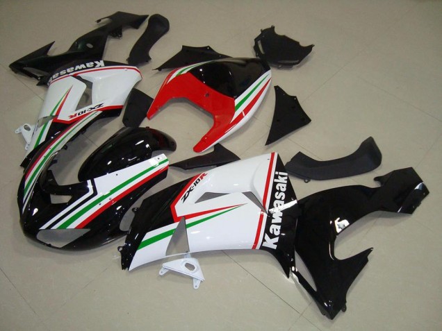 Blanc et Noir 2006-2007 ZX10R Carénage Moto Blanc et Noir 2006-2007 ZX10R Carénage Moto