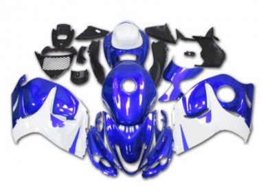 Bleu Blanc 2008-2019 GSXR 1300 Hayabusa Carénages Moto