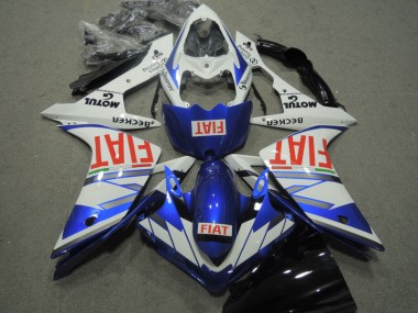 Bleu Blanc Rouge Fiat 2007-2008 YZF R1 Carénage Moto
