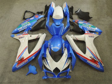 Bleu Blanc avec Décalque 2008-2010 GSXR 600 Carénage Moto