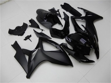 Carénages Moto Suzuki GSXR 600/750 2006-2007 - Noir Mat Noir Brillant