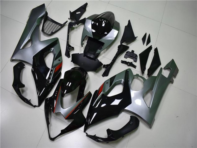 Carénage Moto Suzuki GSXR 1000 2005-2006 - Noir Brillant Argent