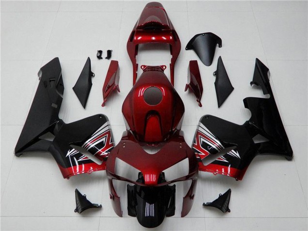 Carénage Moto Honda CBR600RR 2003-2004 - Rouge Argent Noir Brillant
