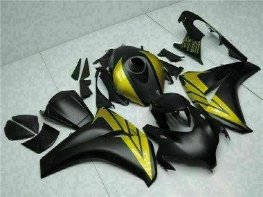 Carénages Moto Honda CBR1000RR 2008-2011 - Noir Mat Or