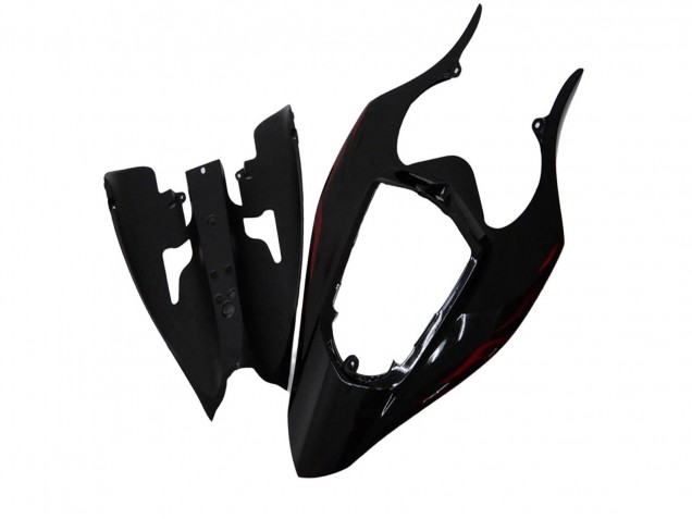 Carénages Moto Yamaha YZF R1 2004-2006 - Noir Brillant Rouge Flamme