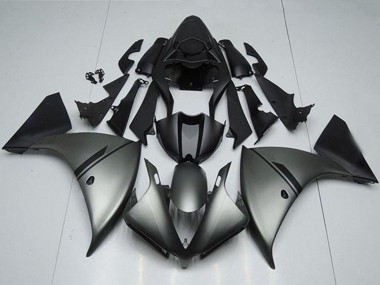 Carénages Moto Yamaha YZF R1 2012-2014 - Gris Mat Noir Mat