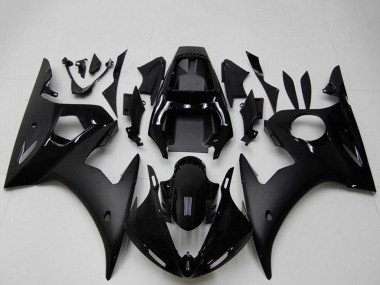 Carénages Moto Yamaha YZF R6 2003-2004 - Noir Brillant Noir Mat