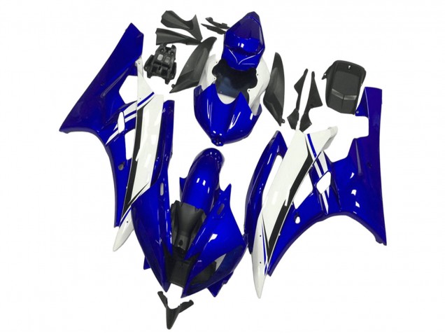 Carénages Moto Yamaha YZF R6 2006-2007 - Bleu Blanc Noir