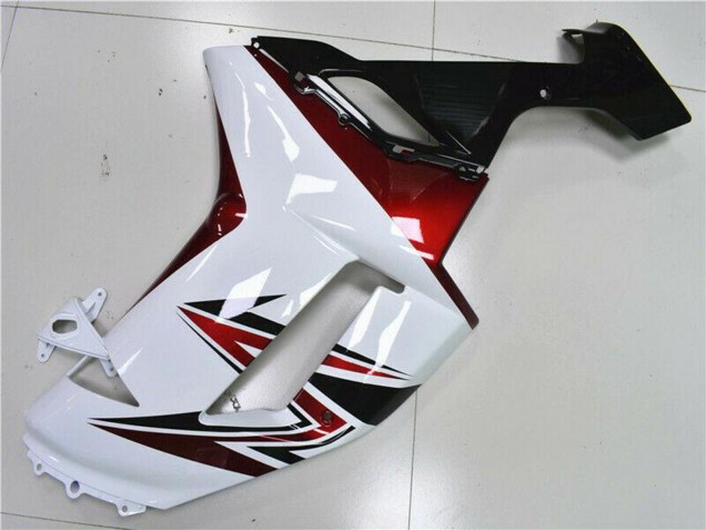 Carénages Moto Kawasaki ZX6R 2007-2008 - Blanc Noir Rouge