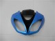 Carénages Moto Kawasaki ZX6R 2009-2012 - Bleu Clair Noir Brillant