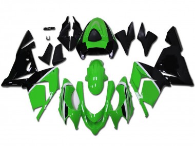 Carénages Moto Kawasaki ZX10R 2004-2005 - Vert Noir Brillant
