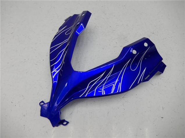 Carénages Moto Kawasaki Ninja 300 EX300R 2013-2017 - Bleu Noir Blanc Flamme