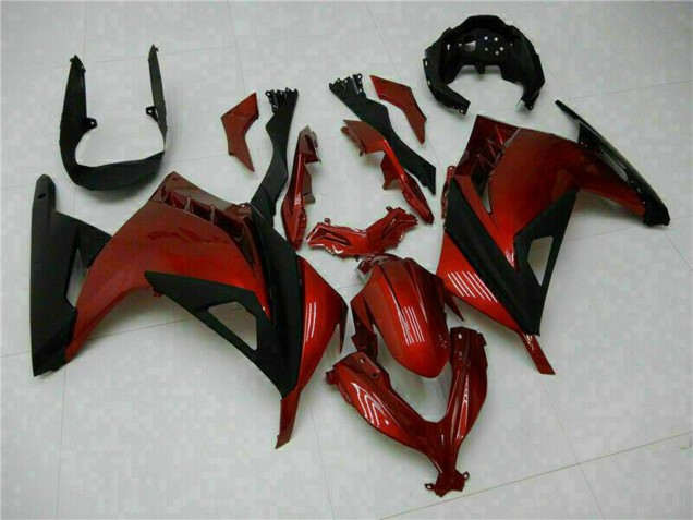 Carénages Moto Kawasaki Ninja 300 EX300R 2013-2024 - Rouge Noir