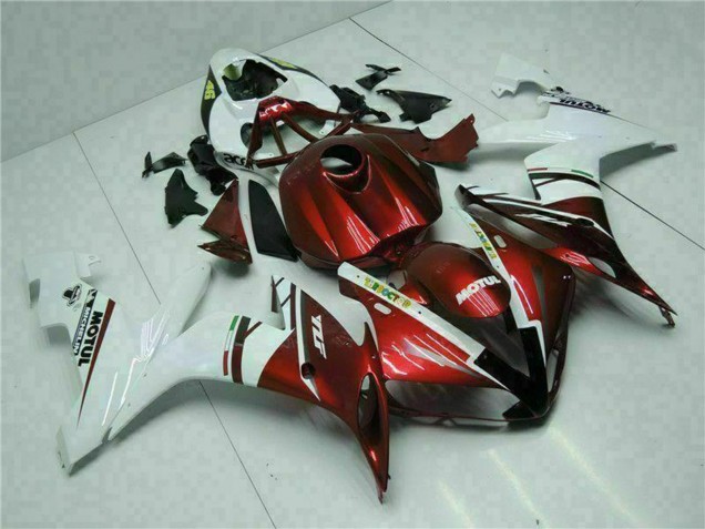 Carénages Moto Yamaha YZF R1 2004-2006 - Blanc Rouge Jaune Motul 46