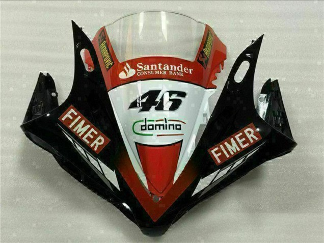 Carénages Moto Yamaha YZF R1 2007-2008 - Rouge Blanc Noir Fimer Santander 46