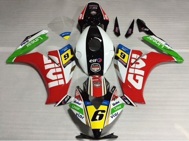 Carénages Moto Honda CBR1000RR 2012-2016 - Blanc Rouge Jaune Vert Givi 6