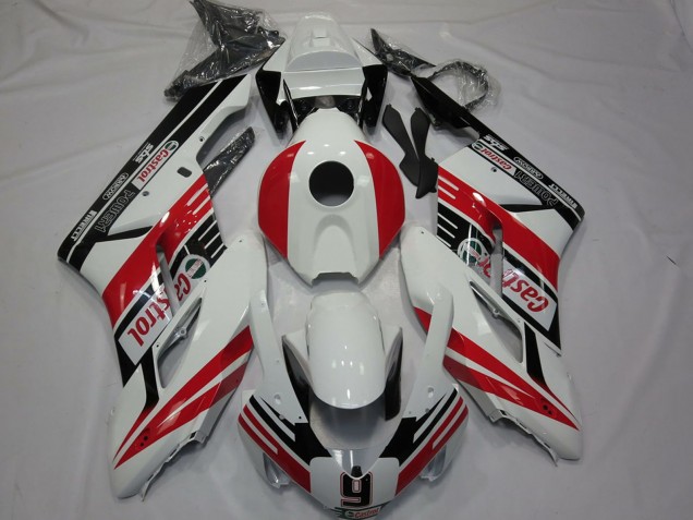 Carénages Moto Honda CBR1000RR 2004-2005 - Blanc Rouge Noir Brillant Castrol 9