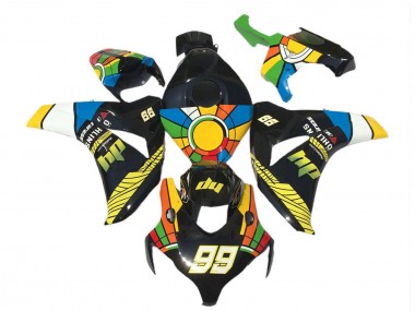Carénages Moto Honda CBR1000RR 2008-2011 - Bleu Jaune Vert Rouge Noir Roue Chromatique 99