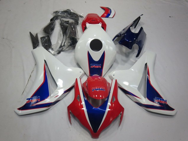 Carénages Moto Honda CBR1000RR 2008-2011 - Blanc Rouge Bleu HRC Style