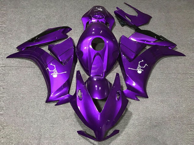 Carénages Moto Honda CBR1000RR 2012-2016 - Violet Foncé Noir Brillant