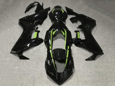 Carénages Moto Honda CBR1000RR 2017-2023 - Noir Brillant Vert Citron Doubler