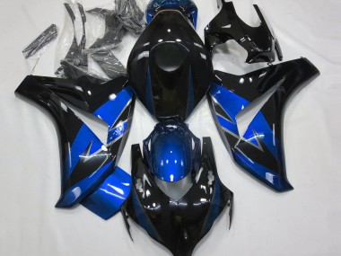 Carénages Moto Honda CBR1000RR 2008-2011 - Bleu Noir Brillant
