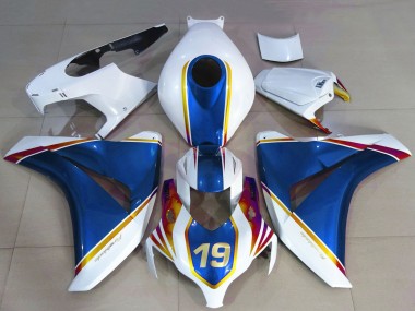 Carénages Moto Honda CBR1000RR 2008-2011 - Blanc Bleu Jaune Rouge 19