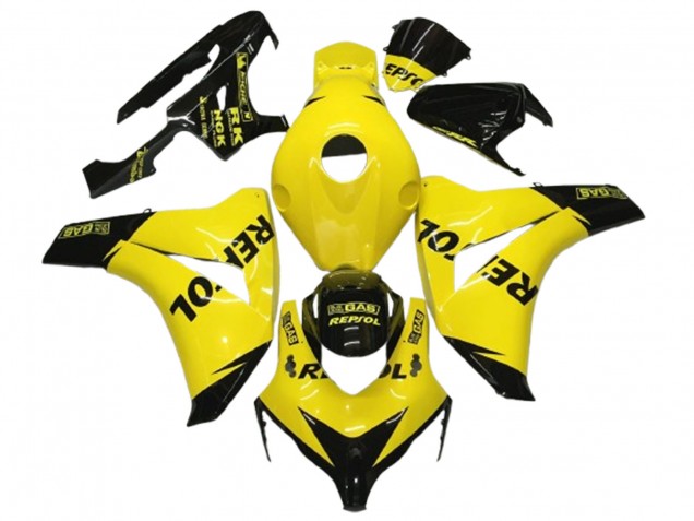 Carénages Moto Honda CBR1000RR 2008-2011 - Jaune Noir Glossy Repsol