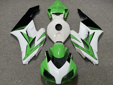 Carénages Moto Honda CBR1000RR 2004-2005 - Blanc Vert Noir Brillant