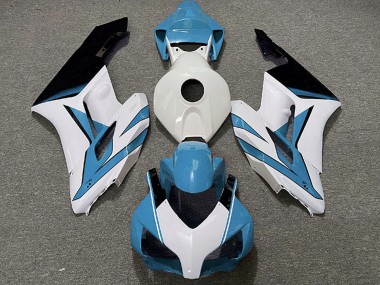 Carénages Moto Honda CBR1000RR 2004-2005 - Bleu Clair Blanc Noir Brillant