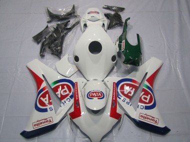 Carénages Moto Honda CBR1000RR 2008-2011 - Blanc Rouge Bleu Pata Castrol Tonello
