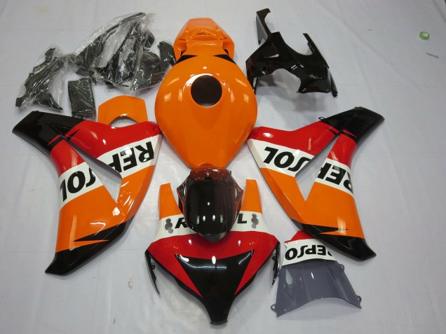 Carénage Moto Honda CBR1000RR 2008-2011 - Orange Blanc Rouge Noir Brillant Repsol