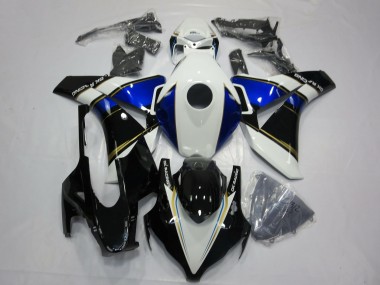 Carénages Moto Honda CBR1000RR 2008-2011 - Blanc Bleu Or Noir Brillant