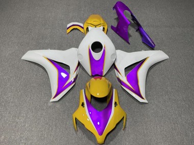 Carénages Moto Honda CBR1000RR 2008-2011 - Blanc Jaune Violet