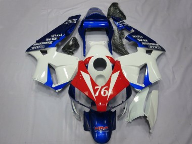 Carénages Moto Honda CBR600RR 2003-2004 - Blanc Rouge Bleu HRC 76