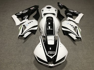 Carénages Moto Honda CBR600RR 2013-2023 - Blanc Noir Brillant