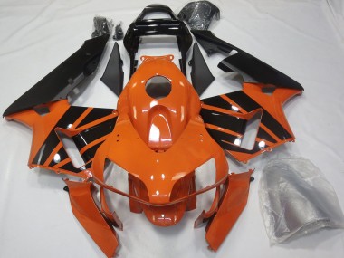 Carénages Moto Honda CBR600RR 2003-2004 - Orange Noir Brillant OEM Style