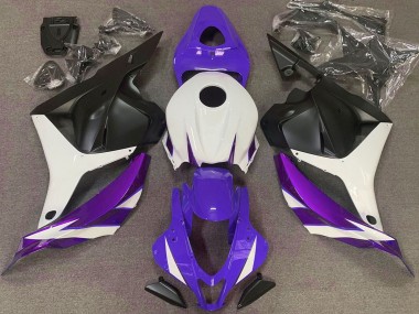Carénages Moto Honda CBR600RR 2009-2012 - Blanc Violet Clair Bleu Noir Mat