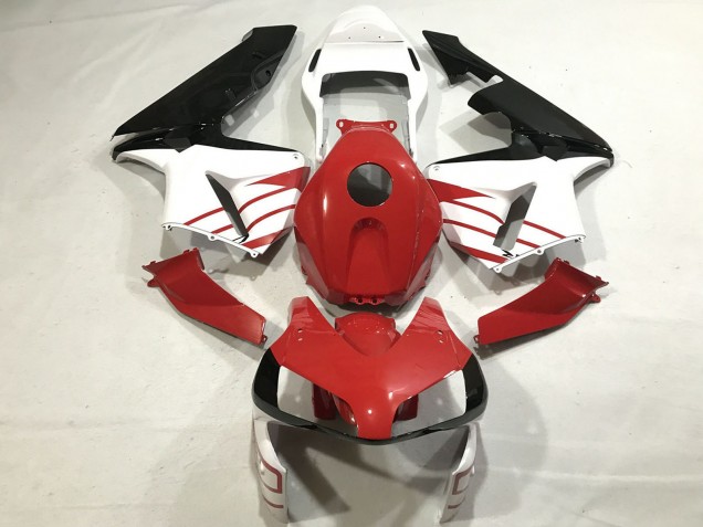 Carénages Moto Honda CBR600RR 2003-2004 - Blanc Rouge Noir Brillant