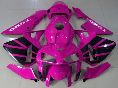 Carénages Moto Honda CBR600RR 2005-2006 - Rose Vif Noir OEM Style