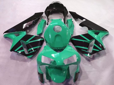Carénages Moto Honda CBR600RR 2003-2004 - Vert Menthe Noir Brillant OEM Style