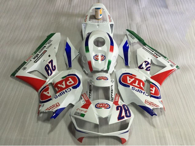 Carénages Moto Honda CBR600RR 2013-2026 - Blanc Rouge Bleu Pata 28