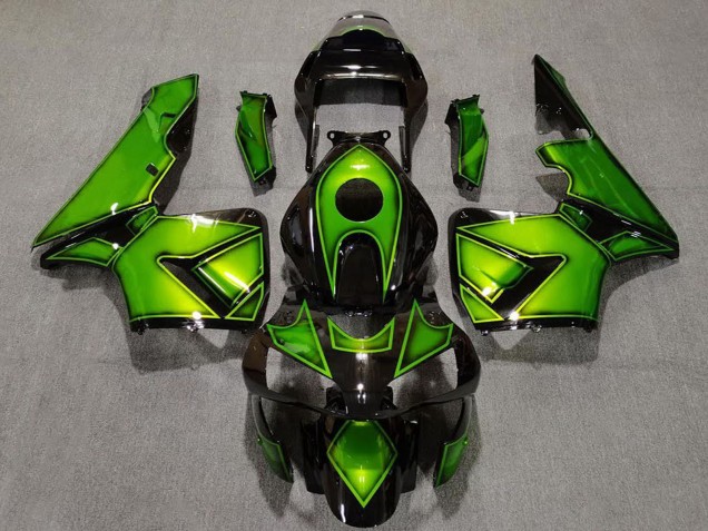 Carénages Moto Honda CBR600RR 2003-2004 - Vert Noir Brillant