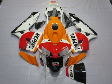 Carénages Moto Honda CBR600RR 2003-2004 - Orange Blanc Rouge Noir Brillant Repsol