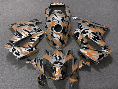 Carénages Moto Honda VFR 800 2002-2013 - Orange Camouflage