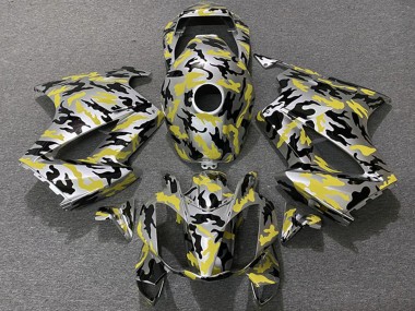 Carénages Moto Honda VFR 800 2002-2013 - Jaune Camouflage
