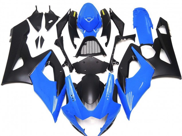 Carénages Moto Suzuki GSXR 1000 2005-2006 - Bleu Noir Mat Jaune